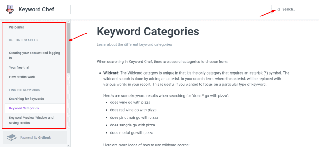 Base de connaissances de Keyword Chef