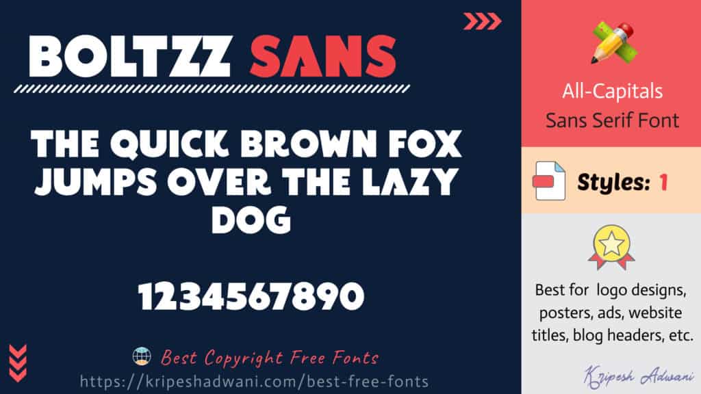 Boltzz-Sans-police-libre