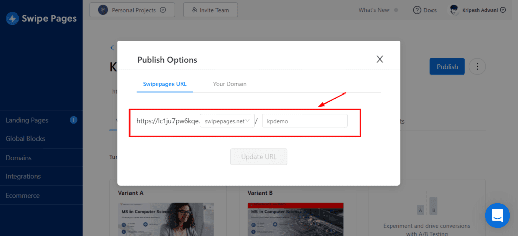 Kaydırmalı Sayfalarda Profesyonel Olmayan URL