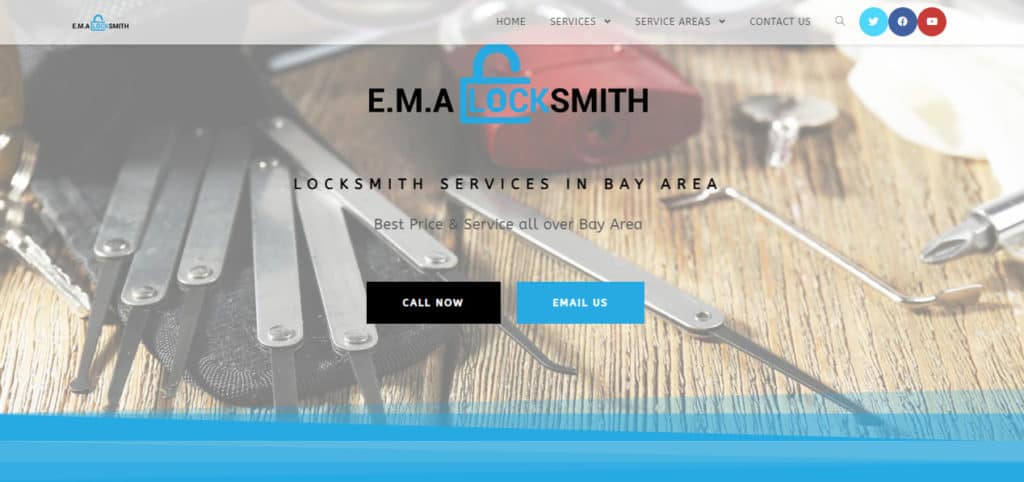 Ema Locksmith の Web サイト