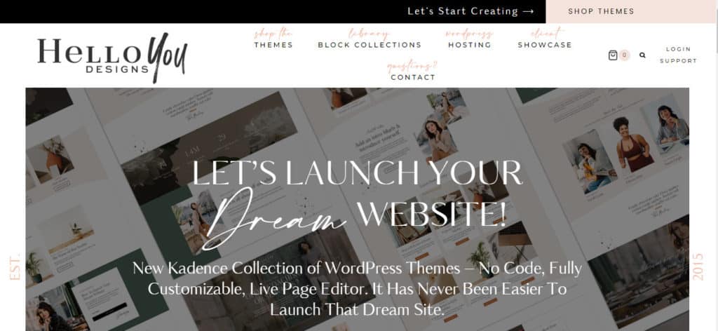 HelloYouDesigns の Web サイト