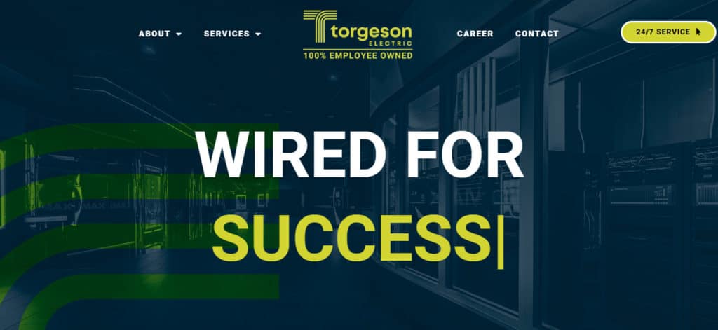 Torgeson Electric の Web サイト