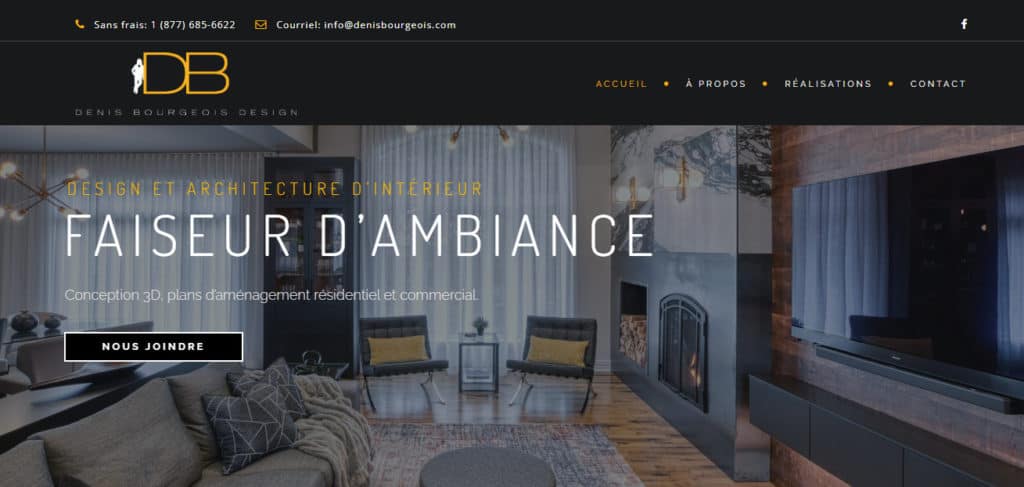 Denis Bourgeois Design の Web サイト