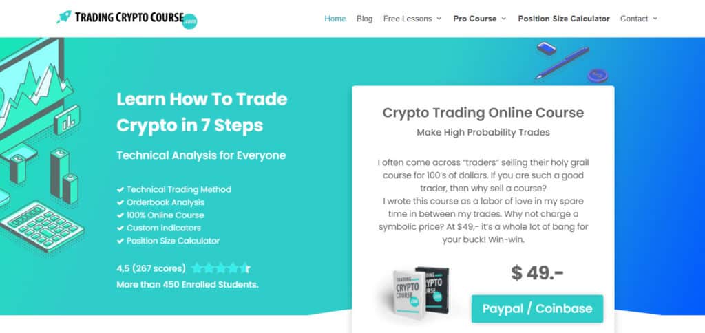 TradingCryptoCourse の Web サイト