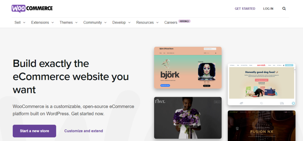 Домашняя страница WooCommerce
