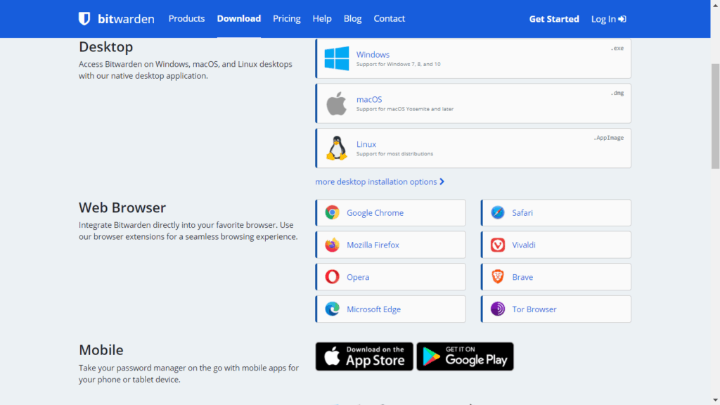 bitwarden デバイス対応