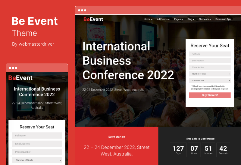 BeEvent Theme — WordPress тема для одного или нескольких событий и конференций