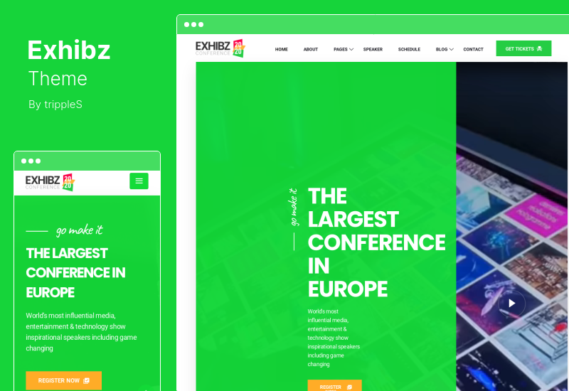 Exhibz Theme - Тема WordPress для мероприятий и конференций