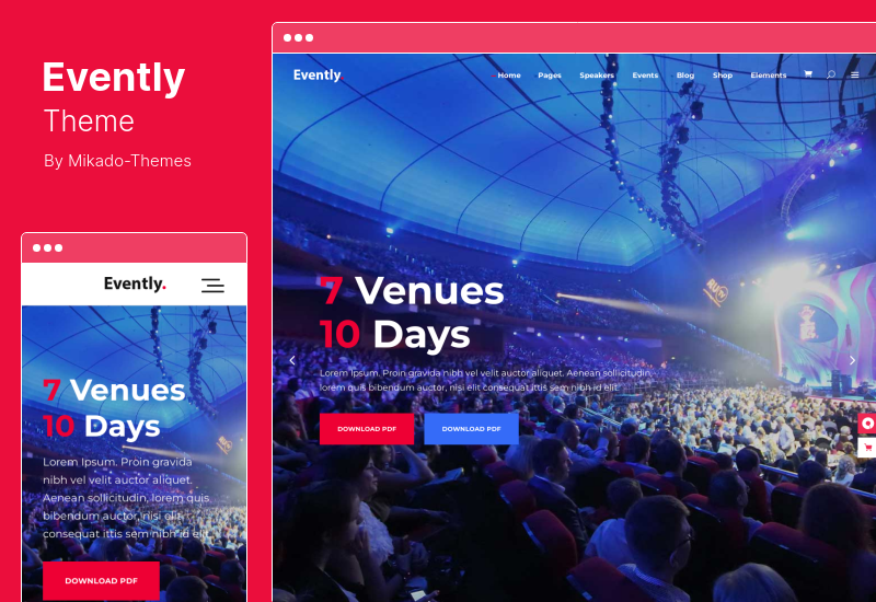Evently Theme - Тема WordPress для конференций и встреч
