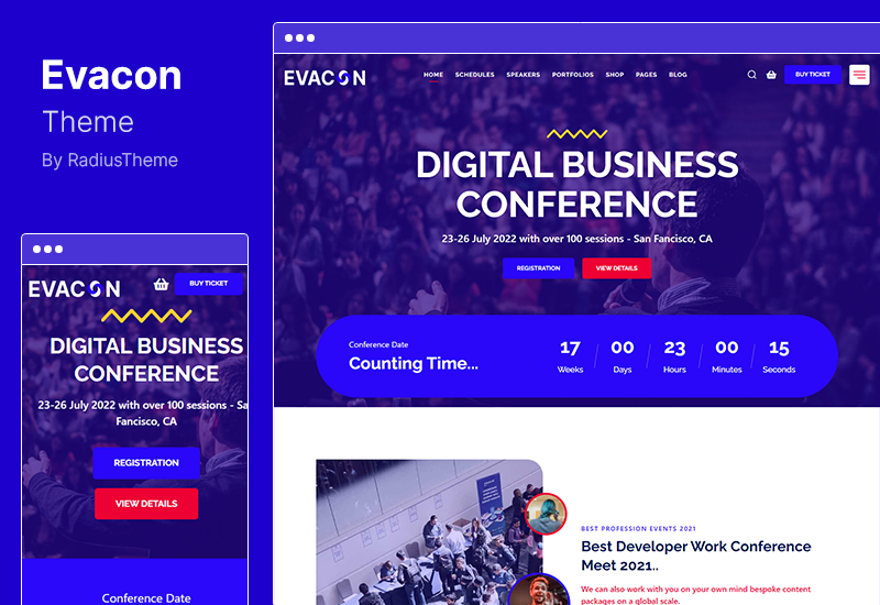 Evacon Theme — тема WordPress для мероприятий и конференций