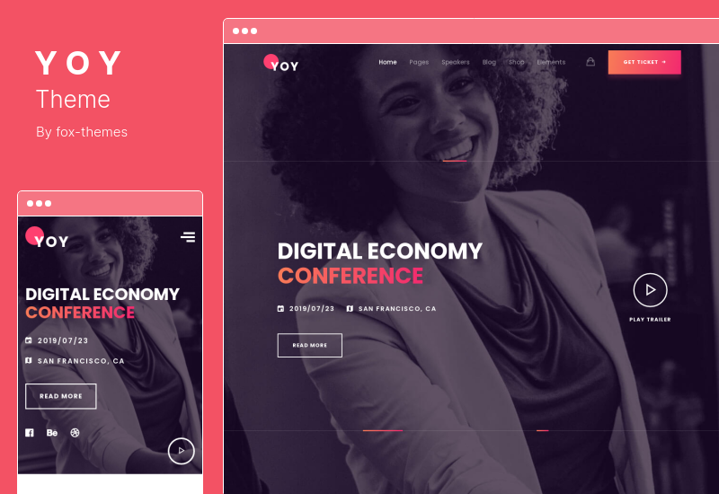 YOY Theme - тема WordPress для мероприятий и конференций