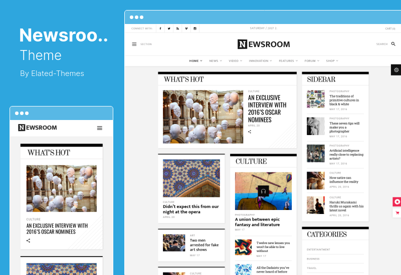 Motyw Newsroom - Motyw WordPress Gazeta