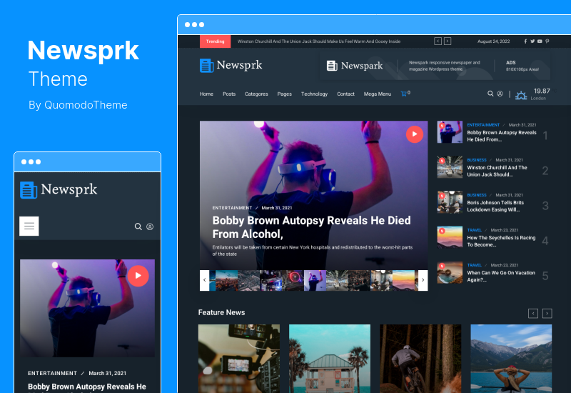 Motyw Newsprk - Motyw WordPress Gazeta
