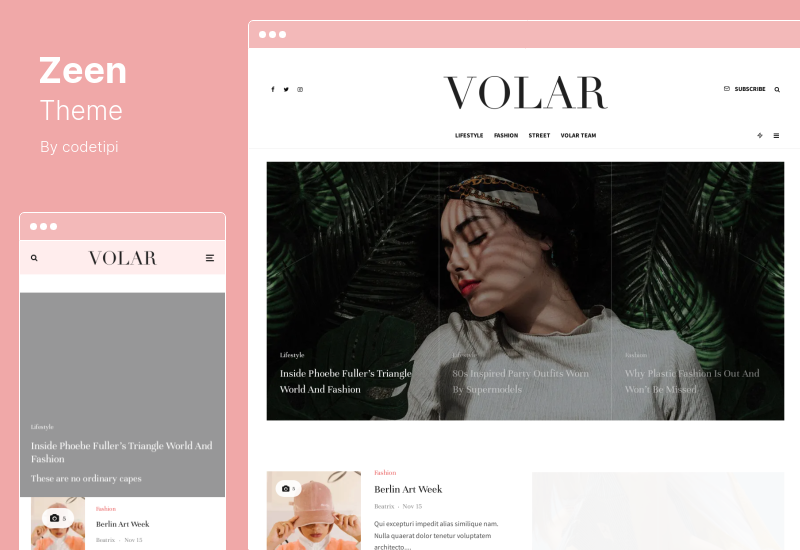 Motyw Zeen - Gazeta Magazyn Aktualności Blog WordPress Theme
