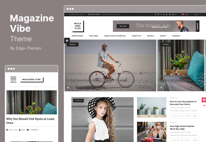 Motyw Magazine Vibe - Motyw WordPress w gazecie