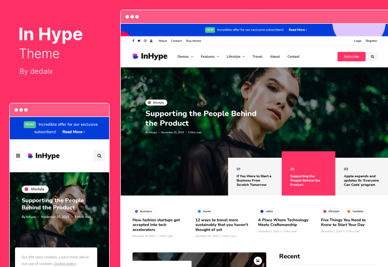 Motyw InHype — motyw WordPress dla blogów i czasopism