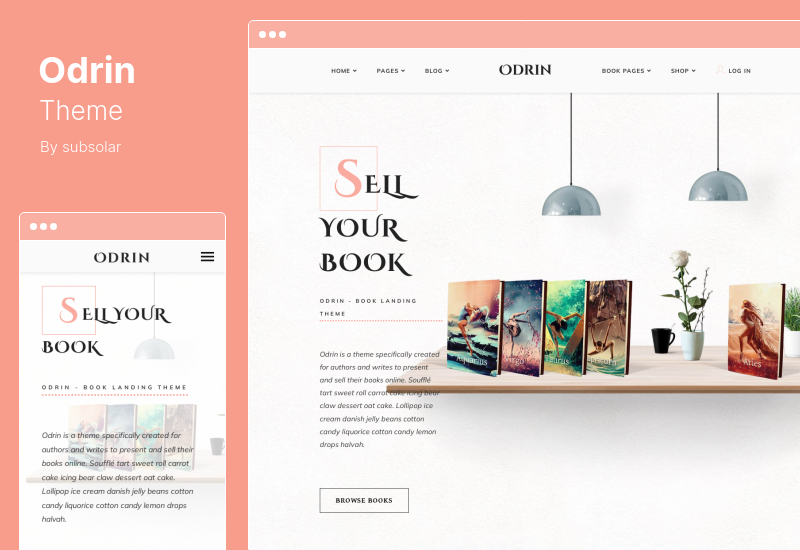 Odrin Theme - Тема WordPress для продажи книг и писателей