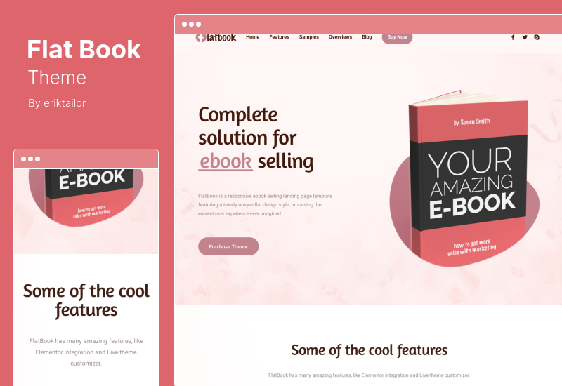 FlatBook Theme - тема WordPress для продажи электронных книг