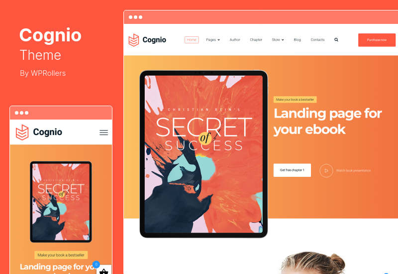 Cognio Theme - современная тема WordPress для продвижения электронных книг