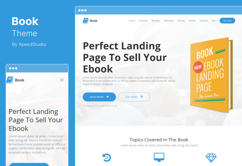 Book Theme - Адаптивная тема WordPress для целевой страницы электронной книги