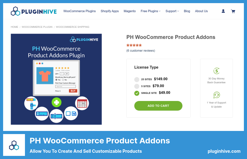Plugin PH WooCommerce Product Addons: consente di creare e vendere prodotti personalizzabili
