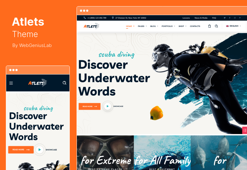Atlets Teması - Extreme ve Outdoors WordPress Teması