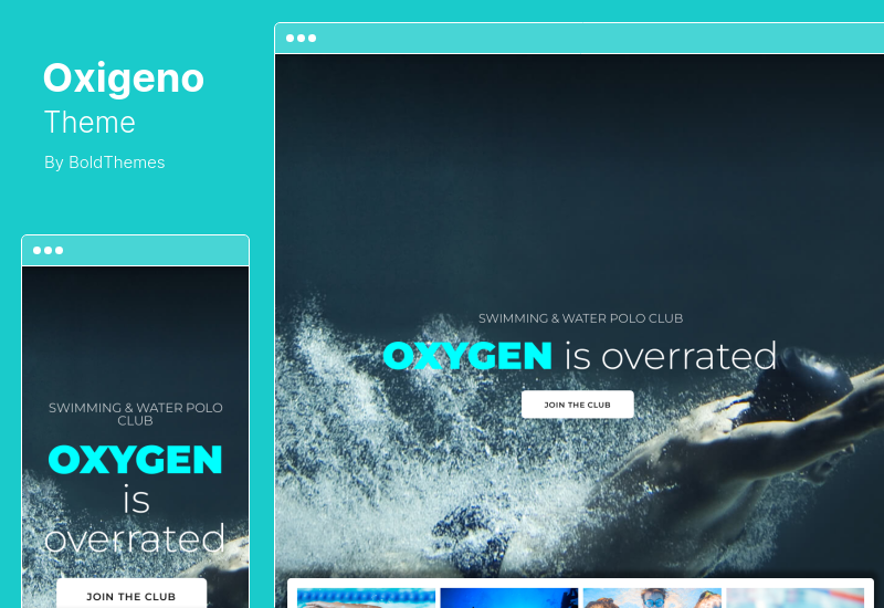 Oxigeno Teması - Spor Kulübü ve Takım WordPress Teması