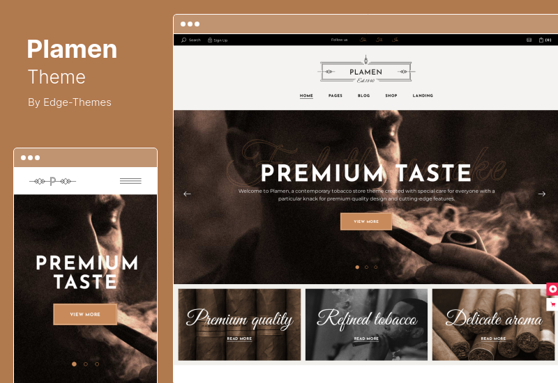 Tema Plamen - Tema WooCommerce Magazin de tutun
