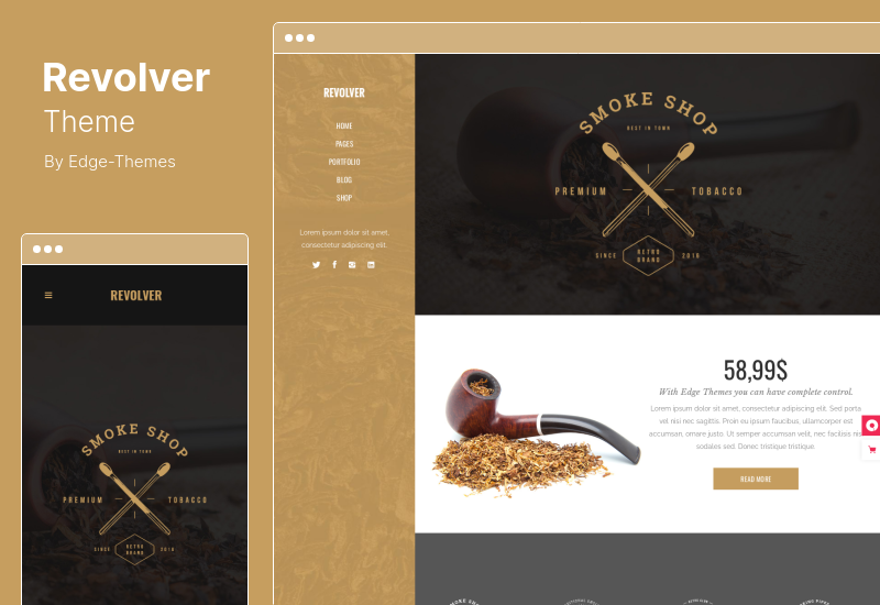 Tema Revolver - Studio de tatuaje și Tema WordPress pentru frizerie