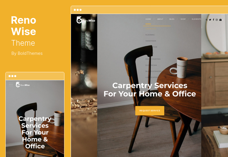 Tema RenoWise - Tema WordPress per costruzioni e costruzioni