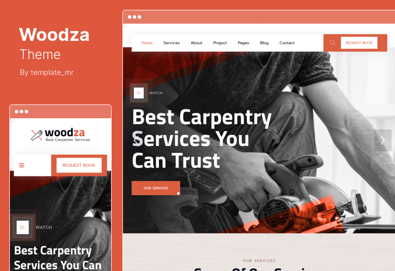 Tema Woodza - Tema WordPress per falegname e falegnameria