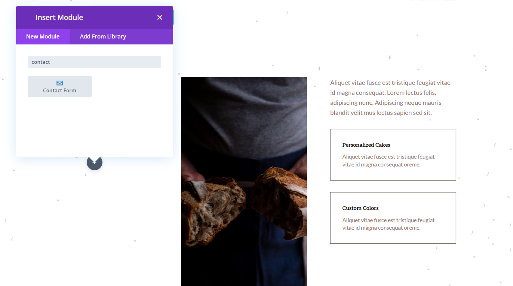 Divi Reveal Options Dropdown Contact Form 添加表格