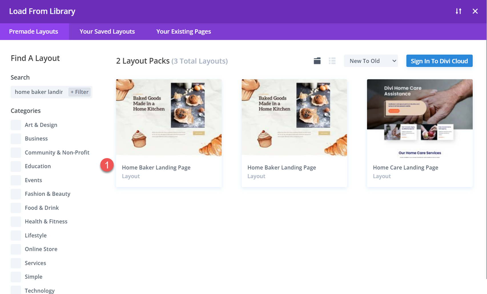 Divi 显示选项下拉联系表查找布局