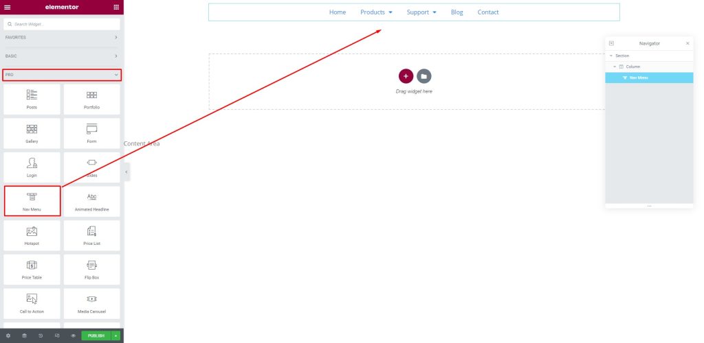 只需 5 分钟即可在 Elementor 中创建 Sticky header! 4 insert the widget