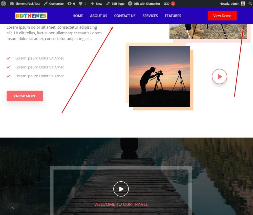 只需 5 分钟即可在 Elementor 中创建 Sticky header! 14 see the sticky header on the screen