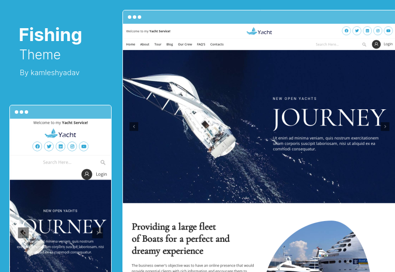 Tema di pesca - Tema WordPress per sport acquatici, yacht e pesca
