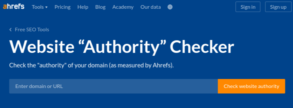 Das Tool Website Authority Checker zur Überwachung von SEO-Links.