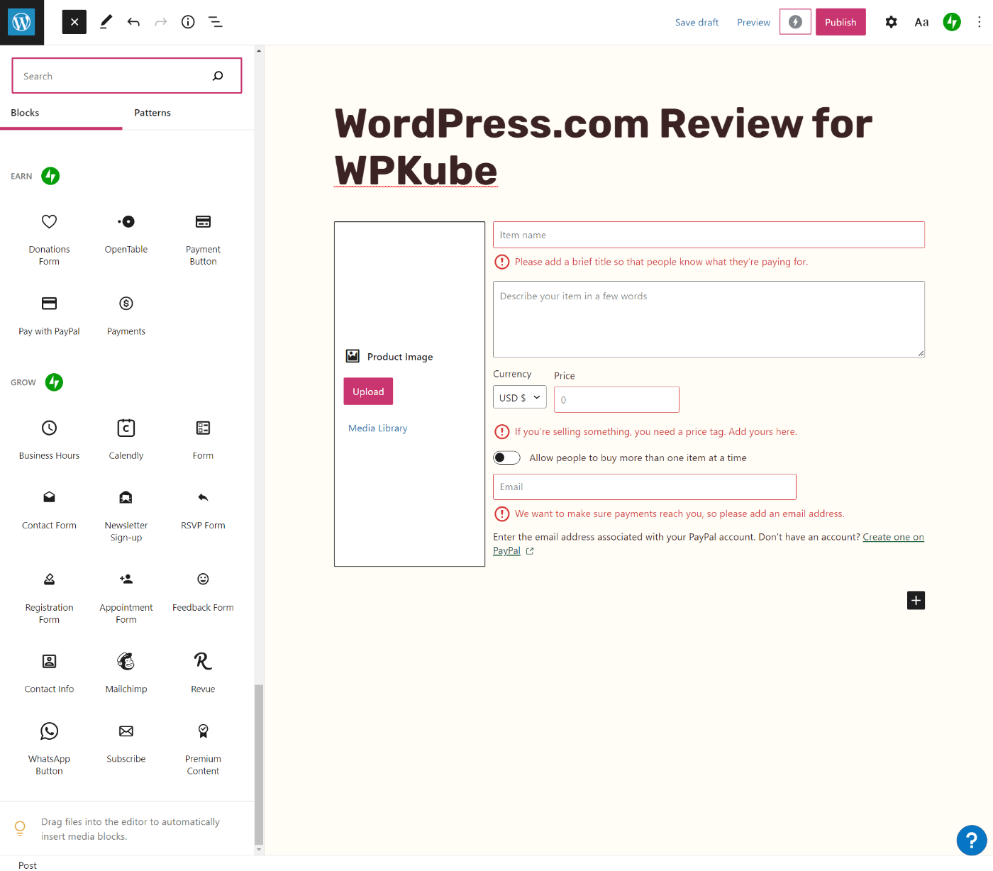 Améliorations de l'éditeur WordPress.com