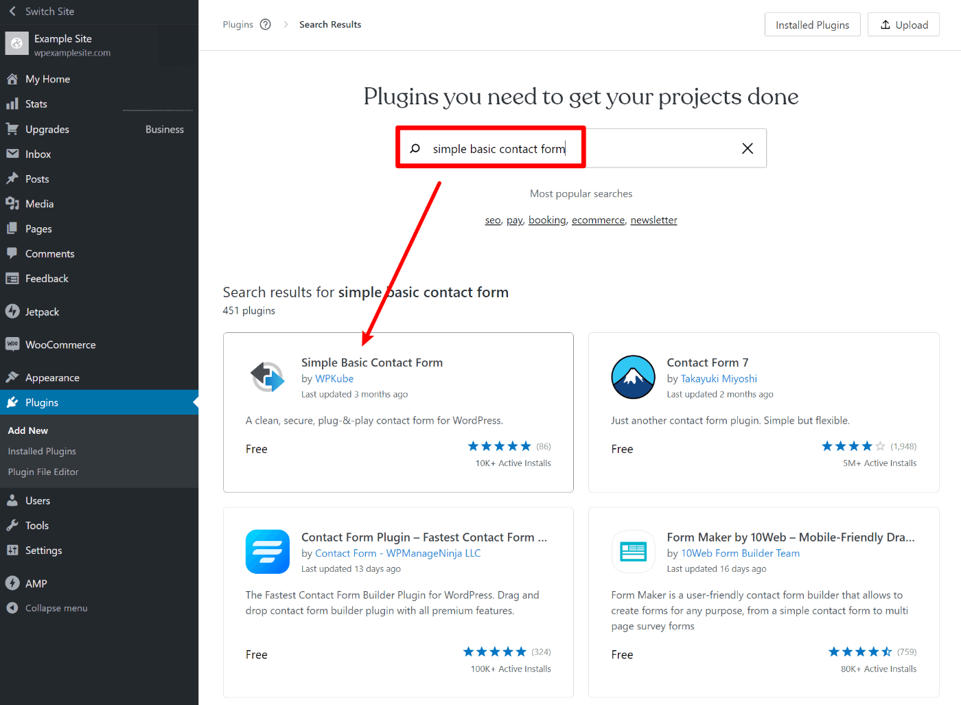 Installation de plugins sur WordPress.com