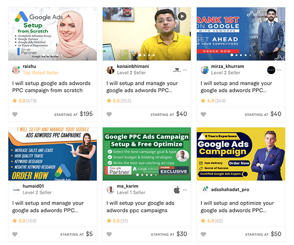 Imagini cu freelanceri Fiverr.