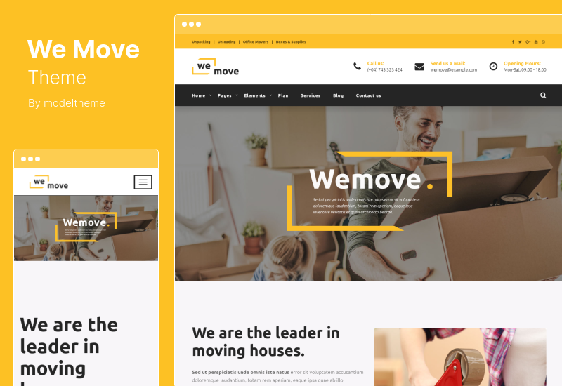 Thème WeMove - Thème WordPress pour le déménagement et la logistique