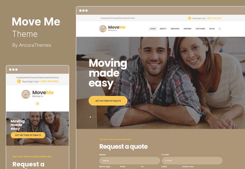 Thème MoveMe - Thème WordPress pour entreprise de déménagement de stockage