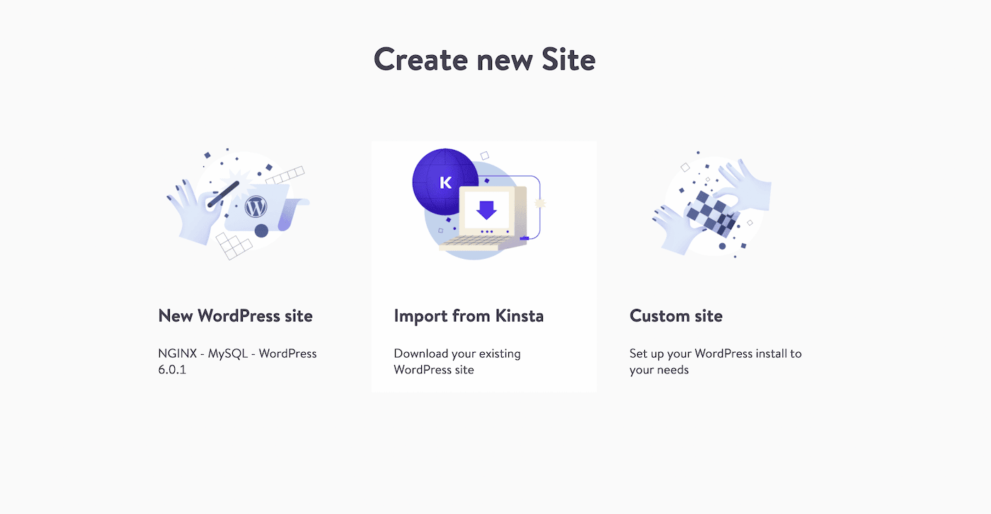 Scarica il sito Kinsta esistente