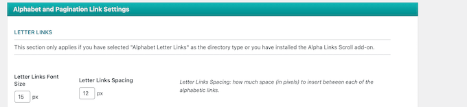 Harf bağlantılarının ve sayfalandırmanın nasıl görüntüleneceğini değiştirin Change how letter links and pagination displays