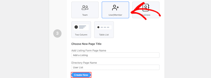 Kullanıcı/üye ve ad sayfalarını seçin Select user/member and name pages
