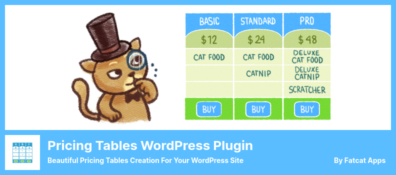 Plugin Easy Pricing Tables - Création de magnifiques tableaux de prix pour votre site WordPress