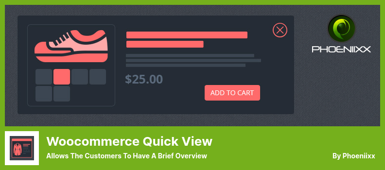 Woocommerce Quick View lite Plugin - Ermöglicht den Kunden einen kurzen Überblick