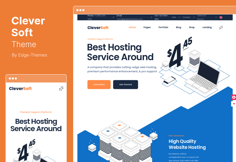 Tema CleverSoft - Hosting e tema WordPress Saas