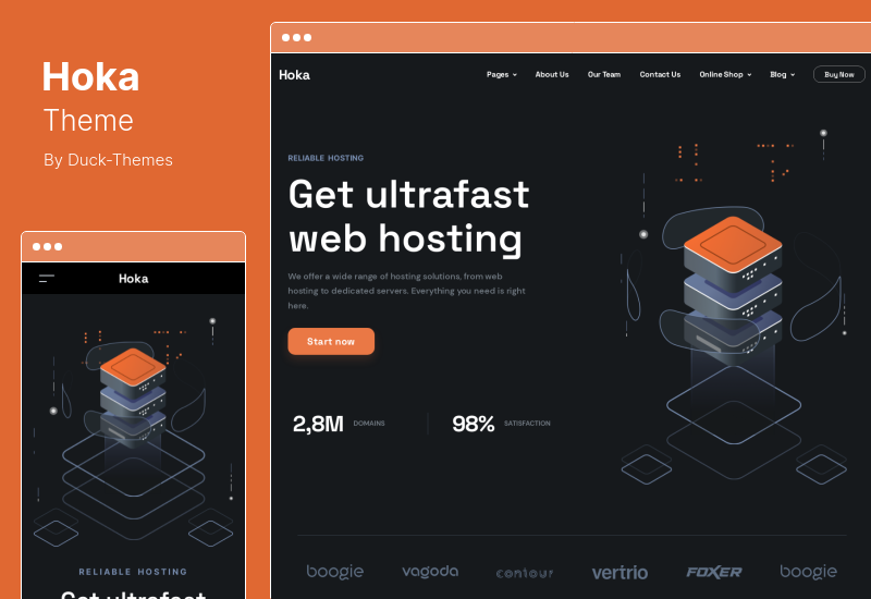 Tema Hoka - Web Hosting e soluzioni IT Tema WordPress