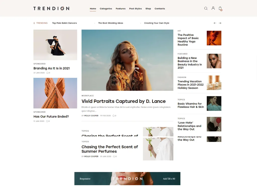 Tendenza | Un tema WordPress per blog e riviste sullo stile di vita personale